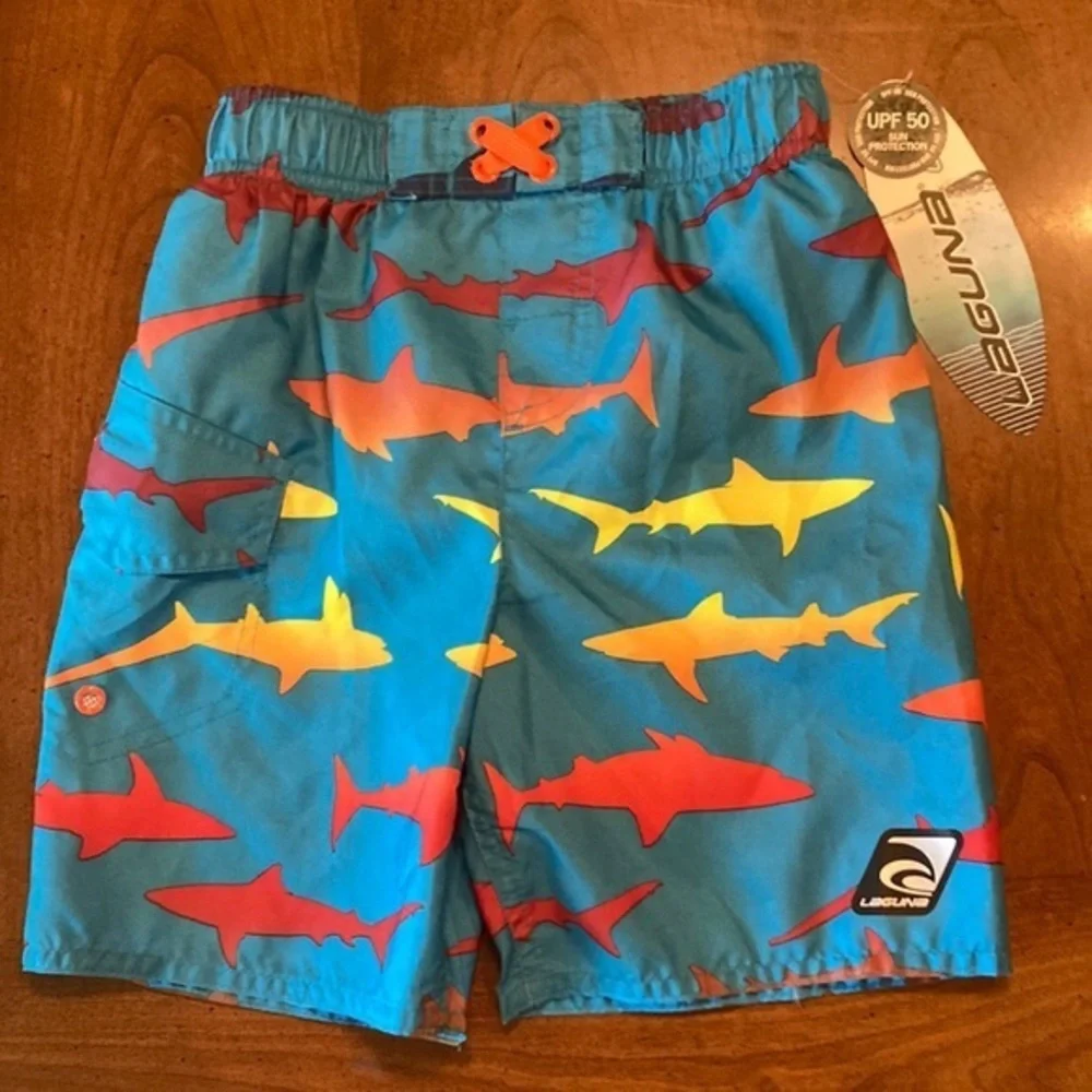 🌸NWT LAGUNA Boys UPF 50 Swim Shorts - size 4